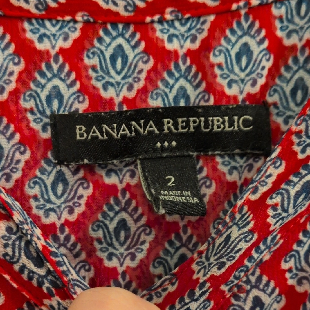 Banana Republic Sleeveless Pink Geometric Maxi Dress - Picture 3 of 8